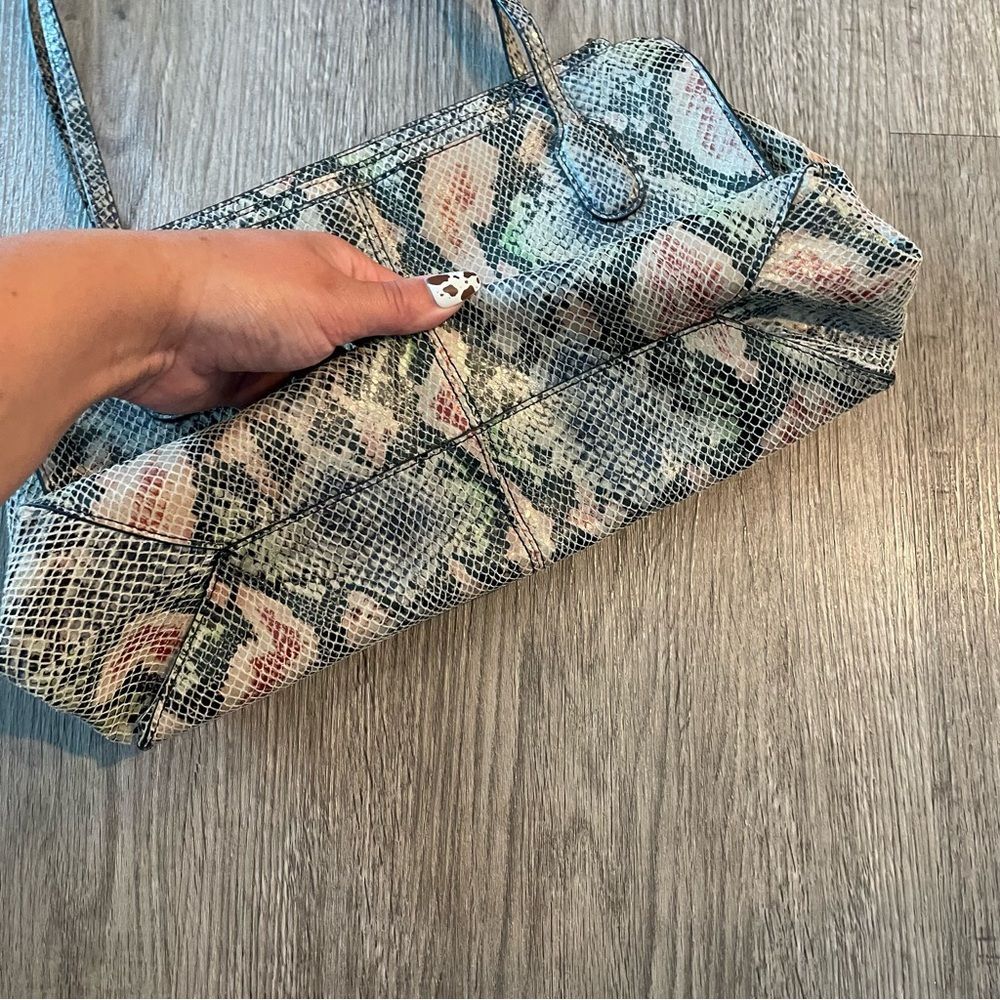 HOBO Friar Multicolor Python Print Leather Satche… - image 5